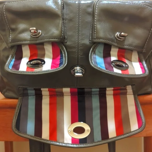 Coach Archive Gray Bleecker Peyton Limited Ed Satchel 13051 💯 - Picture 7 of 12